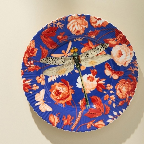 Anthropologie Other - Anthropologie Athalia Dragon Fly Dessert Plate